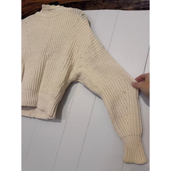 Vintage Isabel Marant Geometric Cream Wool Blend Crop Sweater Size 34/US 2 - Picture 6 of 16